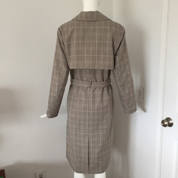 Burberry style check trench coat - Picture 6 of 7